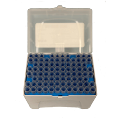 Racked Disposable Blue Pipette Tips (90/rack) 